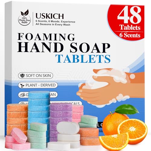 USKICH 48 Pack Foaming Hand Soap Tablet - Eco...