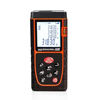Laser Distance Meter |OQ-40/40S| IP54 Waterproof Level | Portable Laser Measure 40m Laser Distance Meter Digital Rangefinder for Area & Volume Calculation Laser Measuring Tool for Indoor