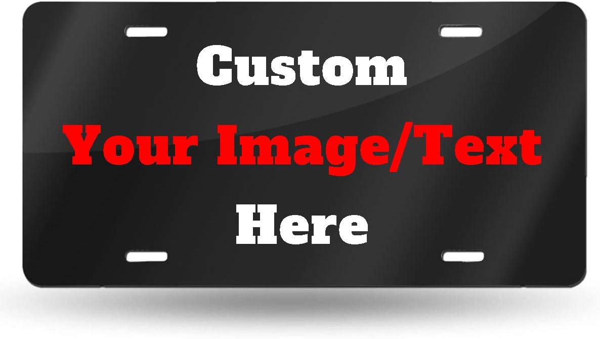 Custom License Plate Cover,Personalized Car License Frame Vanity Tag Decorative Aluminum Metal Shields 6 X 12 Inch