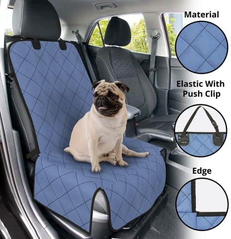 Covers & All Dog Car Front Seat Cover, 260 GSM, Made of Water-Repellent, Tear-Resistant Polyester Fabric, Layered with a 160 GSM Anti-Skid Material (Charcoal Gray, 24" H X 20" W X 20" D)