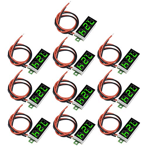 Diymore 030516LV10 10Pcs Mini Digital 0.28 Inch 2 Wire Led Panel Display Voltage Tester Voltmeter Dc Volt Meter cover