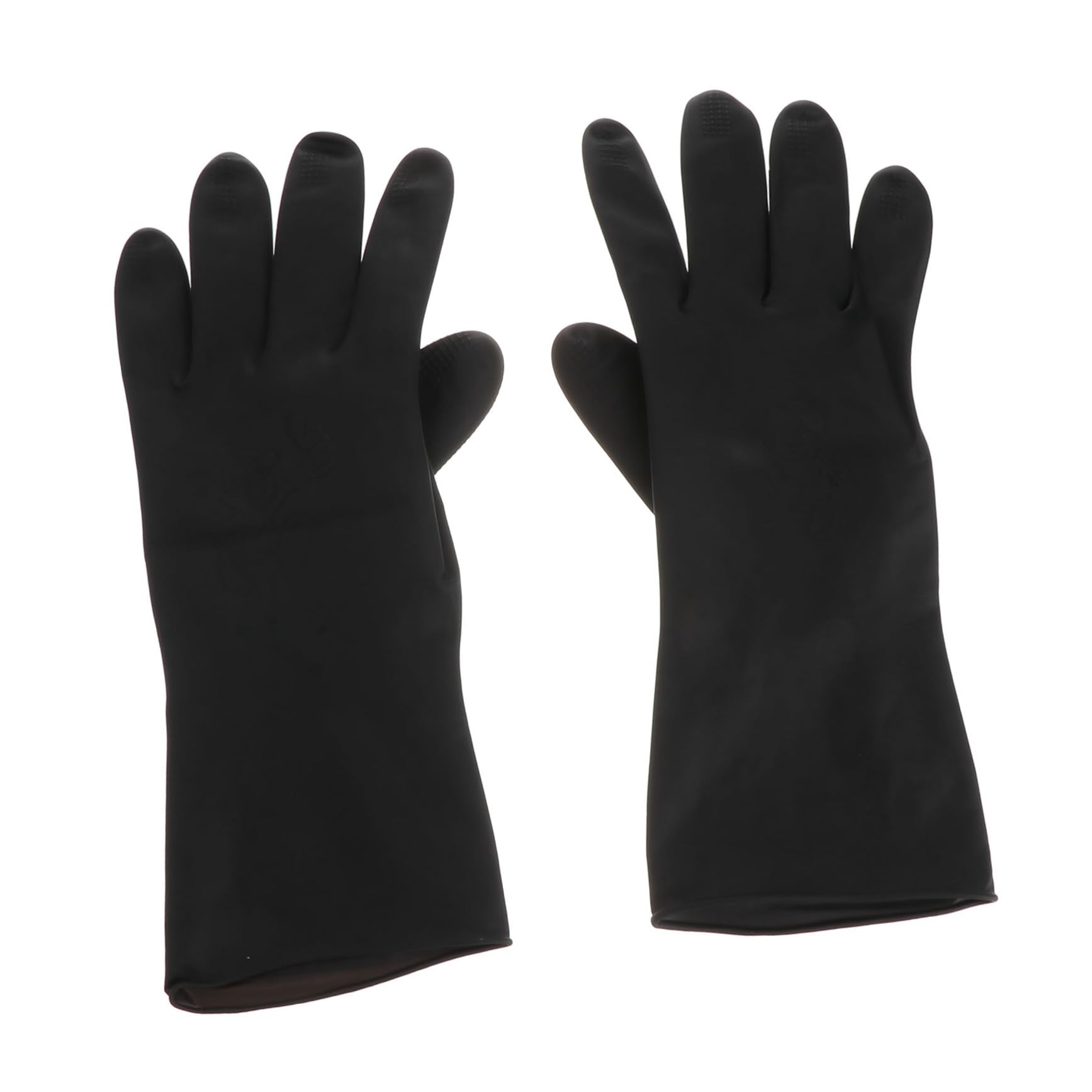 BCOATH Barber Gloves Non-slip Waterproof Hair Shampoo Gloves for Dyeing Cleaning and Cooking Black Made Mitten for Women Men