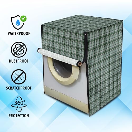 Image of Lithara Front Load Fully Automatic Washing Machine Cover for LG, Samsung, IFB, Whirlpool, Suitable for 5 kg & 5.5 Kg - Waterproof, Dustproof Cover (Print-8)