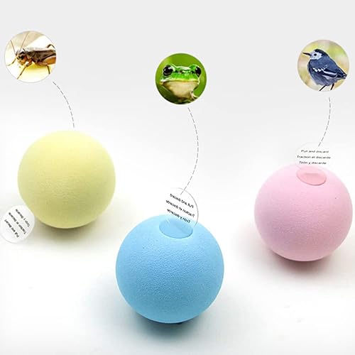 Miniatura 6 de PHILISENMALL Pelotas de canto para gatitos, juguetes realistas de animales sonidos, juguetes de pelota estimulan para tu gatito