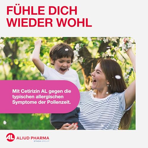 ALIUD PHARMA Cetirizin AL 10 mg, 50 Tabletten: Antiallergikum zur symptomatischen Behandlung bei allergischer Rhinitis