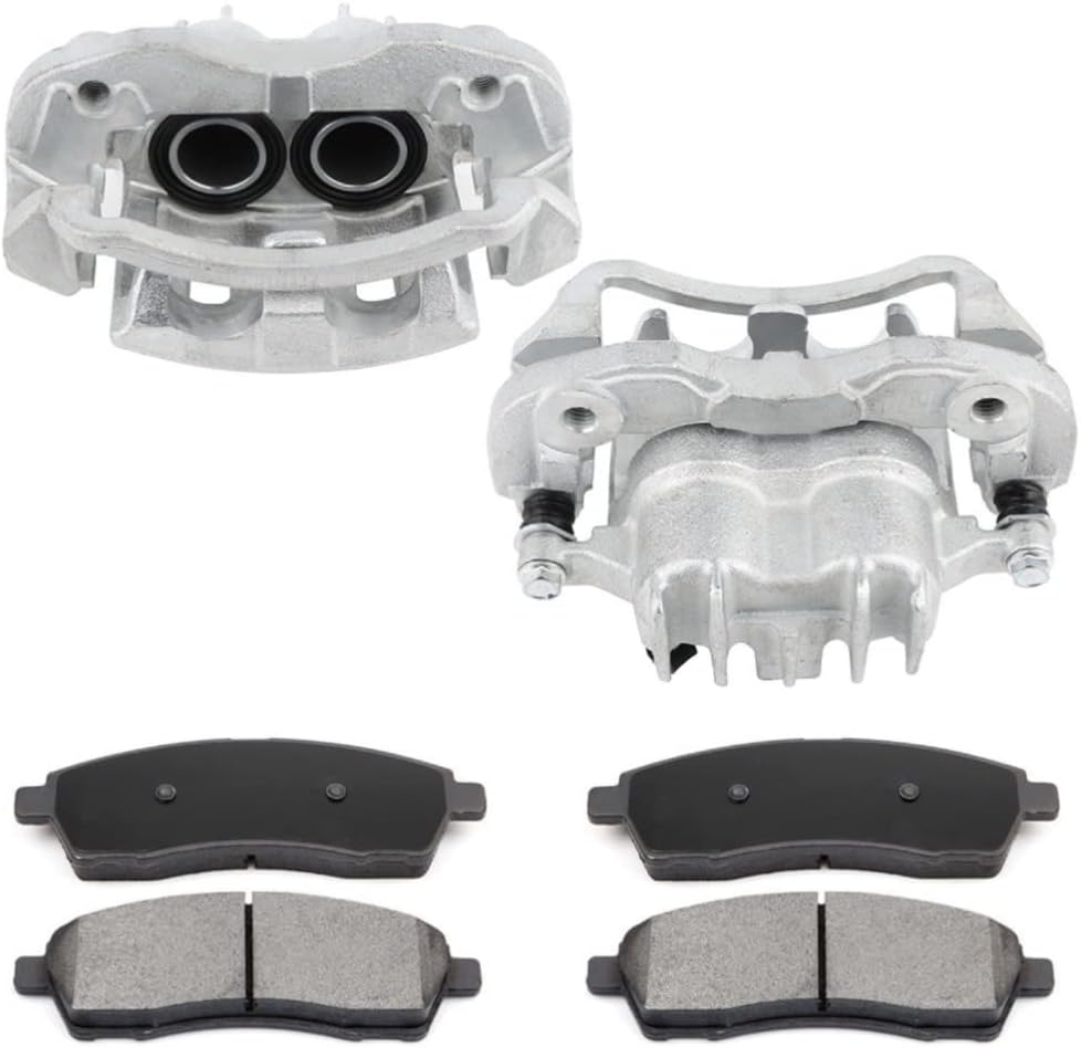 Rear Brake Calipers and Ceramic Pads (Silver) E83212401CP