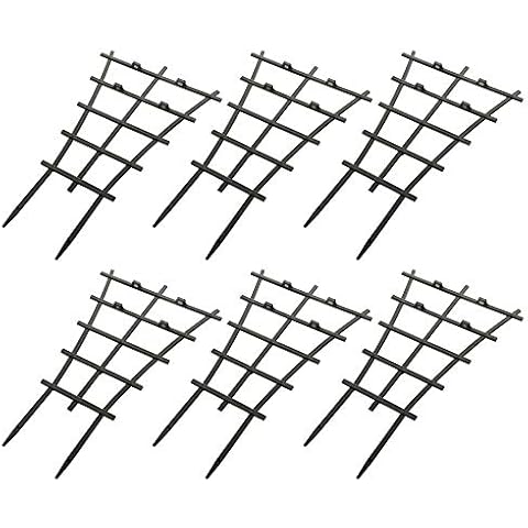 TRIEtree Garden Plant Support, 6 Pack DIY Plant Climbing Rack Grow Supports Garden Trellis for Mini Climbing Plant, Stackable Combination Cover