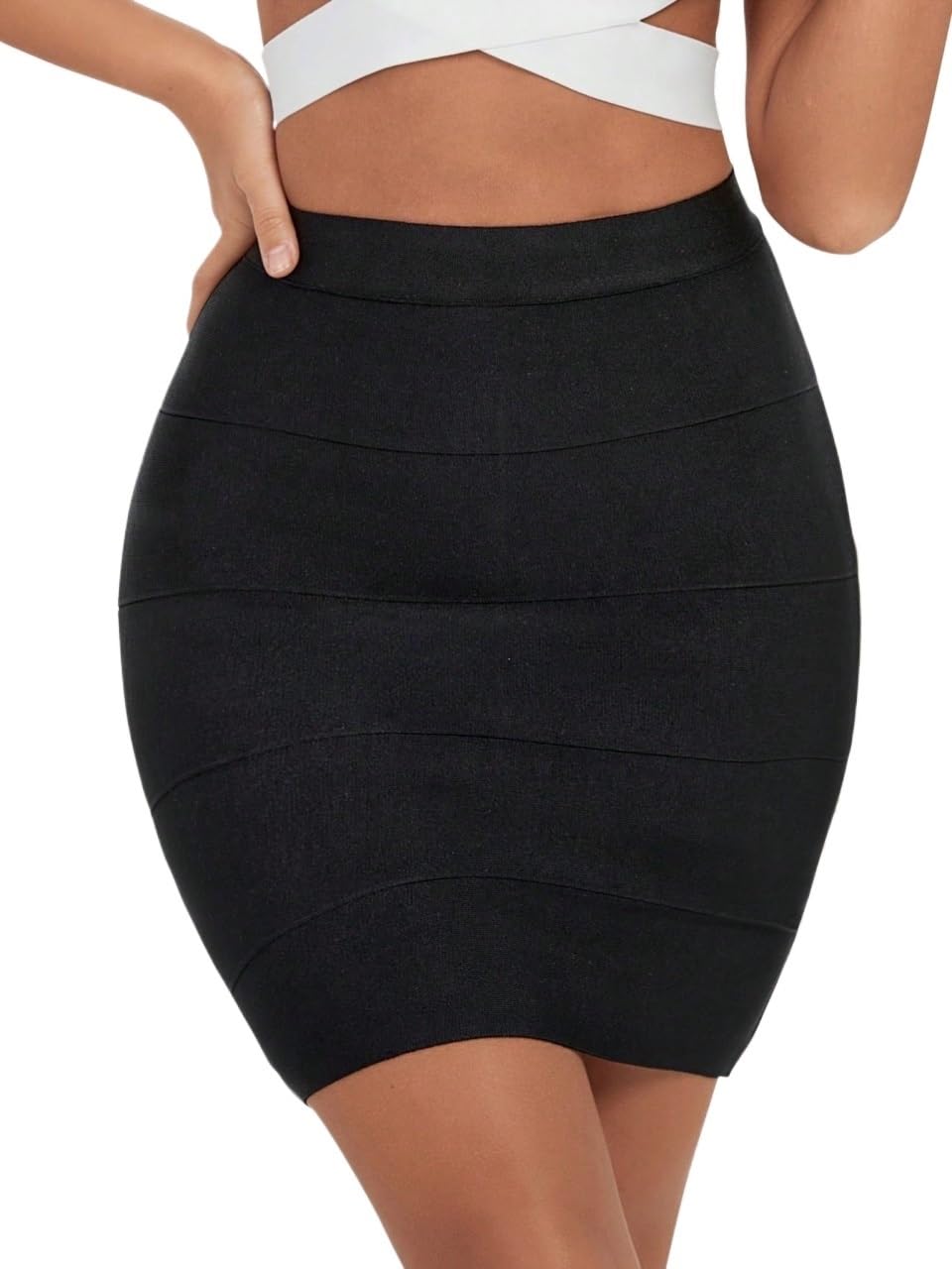 Womens Flowy Trendy Skirt Sexy Slim Fit High Waist Skirt