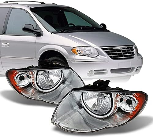 AKKON - For 2005-2007 Chrysler Town & Country OE Style Headlights Housing Crystal Assemblies