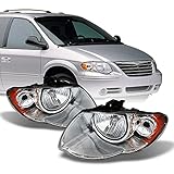 AKKON - For 2005-2007 Chrysler Town & Country OE Style Headlights Housing Crystal Assemblies