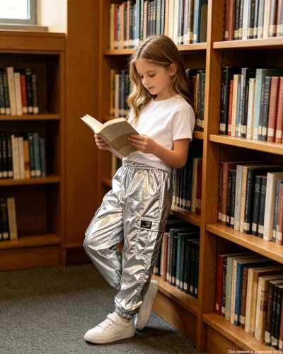 Image of Betusline Girls 2 Piece Summer Outfits,Kids Casual Short Sleeve Crop Top & Cargo Jogger Pants Sets,4T-14Y