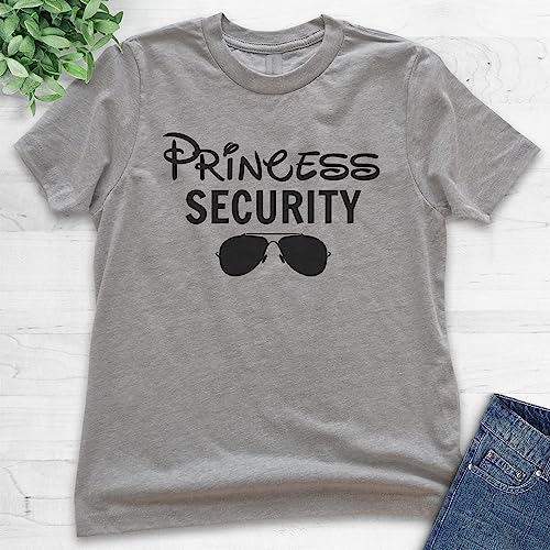 EVERTREE CLOTHING Princess Security Shirt, Youth Kids Girl Boy T-Shirt, Funny Princess Shirt, Princess Vacation Theme Park T2