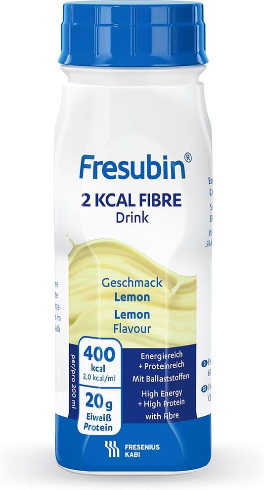Kabi FRESUBIN 2 KCAL Fibre Drink Lemon Drink Bottles 24 X 200 ml Pack of 1 x 12 lb)