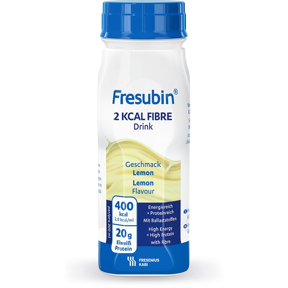 Fresenius Kabi FRESUBIN 2 KCAL Fibre Drink Lemon Drink Bottles 24 X 200 ml Pack of 1 x 12 lb)