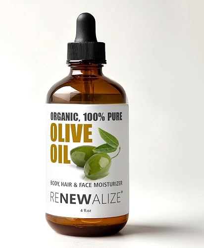 Certified Organic Olive Oil - Dry Skin Body and Hair Moisturizer | Unrefined Extra Virgin Cold Pressed | Hot Oil Treatment