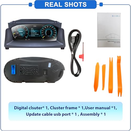 Digitales Armaturenbrett, Kfz-Ersatzinstrumententafel-Anzeigen, Tacho-Ersatz-Kombiinstrument für VW T6 2016-2020 Jahre, Digitaler Kombiinstrument-Tachometer - 12,3 Zoll