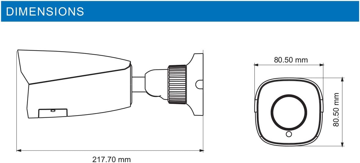 Titanium IP-5IR5S32/MZ 5MP Network IR Motorized Bullet Security Camera, 1/2.7" CMOS Sensor, 2.8~12mm Lens, 2592x1944 Max. Resolution, 30~50m IR Night View Distance, Day/Night, IP67