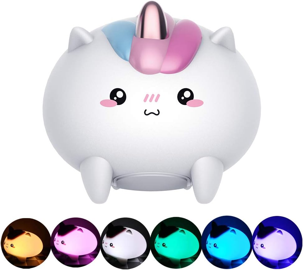 Night Light，hihigou Desk lamp for Kids, Adjustable Brightness, USB Bedside lamp, for Bedroom, Living Room Decor, Hallway, Stairway, Café, Dining Room, Club, Lounge, Funny Gift for Children.(Gold)