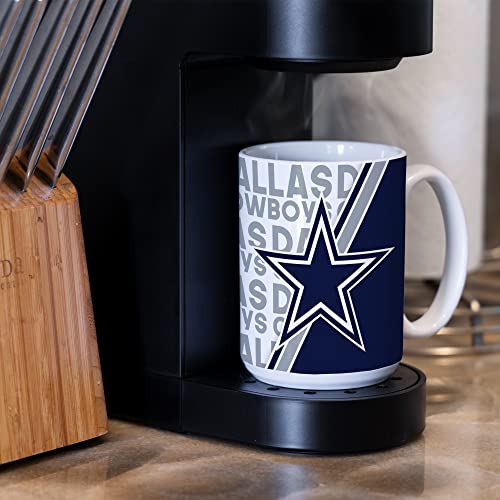 Image of Rico Industries NFL Football 15 oz White Ceramic Mug