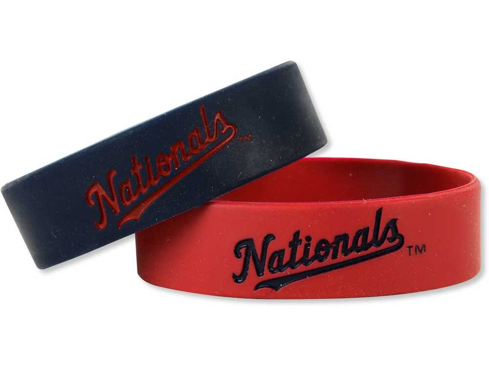 FOCO Washington Nationals Bulk Bandz Bracelet 2 Pack