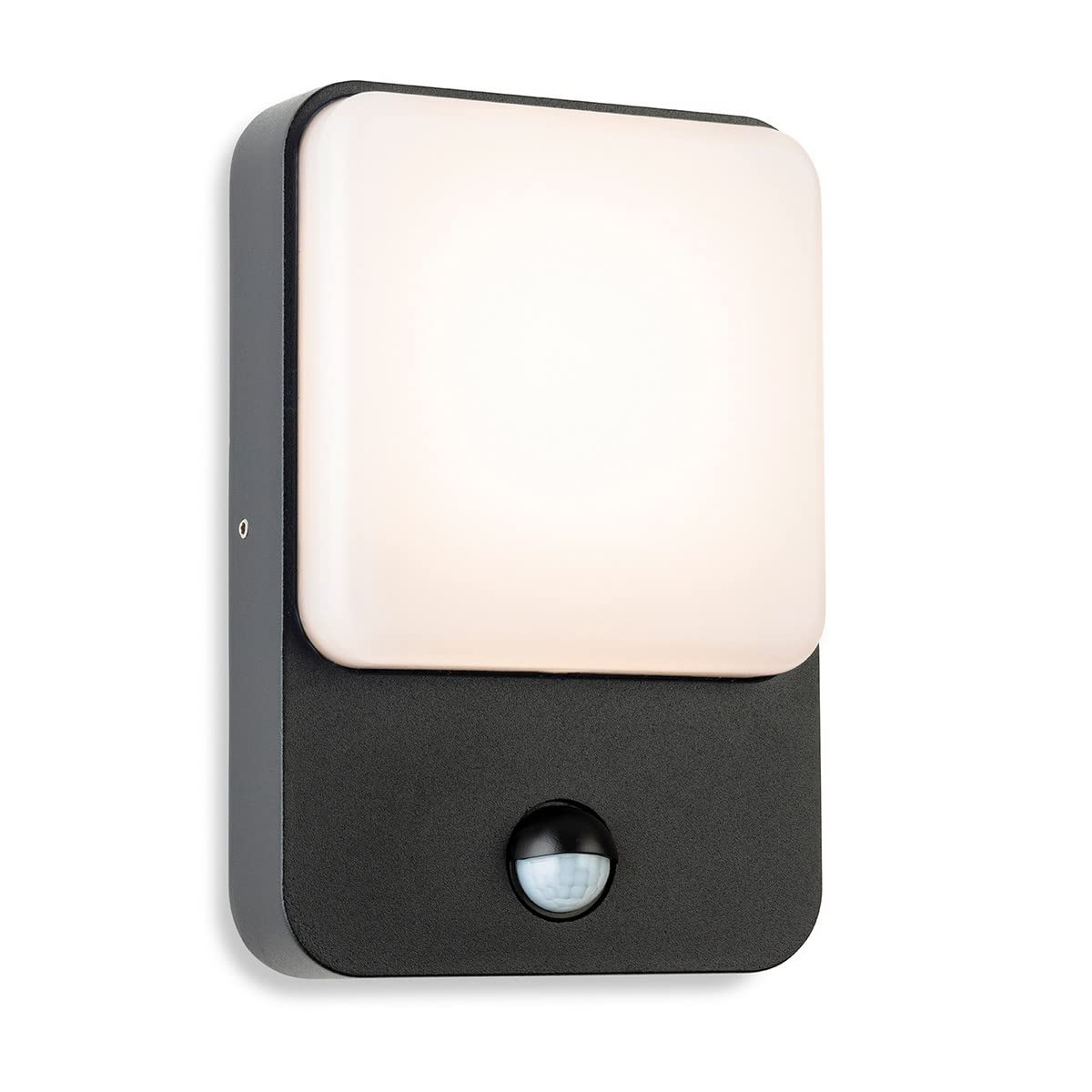 Firstlight Hero LED Wall Light with PIR Graphite with White Polycarbonate Diffuser IP54