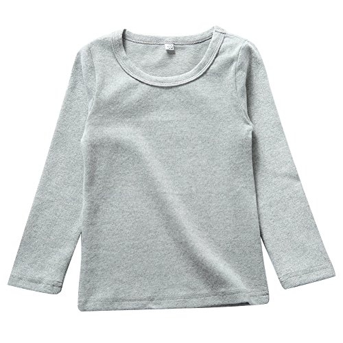 Image of KISBINI Unisex Girls 100% Cotton Long Sleeve T-Shirt Top Tees