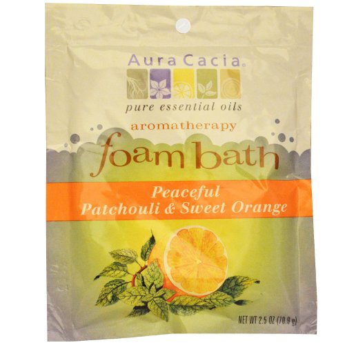Aura Cacia Patchouli and Sweet Orange, Aromatherapy Foam Bath, 2.5 Ounce - 6 per case.