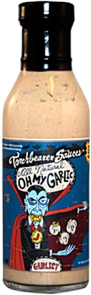 Oh My Garlic Sauce, 12 Fl Oz - Very Mild - All Natural, Vegan, Extract-Free, Made in USA