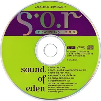 SHADES OF RHYTHM. SOUND OF EDEN. 1993 CD SINGLE. ZANG44CD by