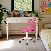 HOMYLIN Set van 1 kinderbureaustoel, kleine draaibare kinderstoel zonder armleuningen met stoffen zitplaatsen en kunststof rugleuning, kleurrijke verstelbare hoogte zitting voor kinderen, studie