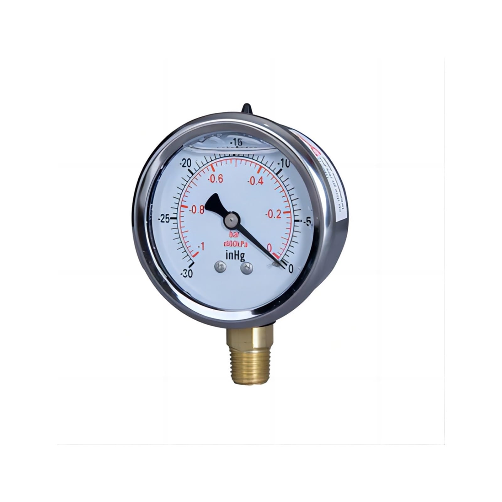Manometro, Manometro riempito di glicerina 2,5 pollici 1/4 BSP Attacco inferiore 15,30,60, 100,160,200,300,400,600,3000 Psi e bar, antiurto
