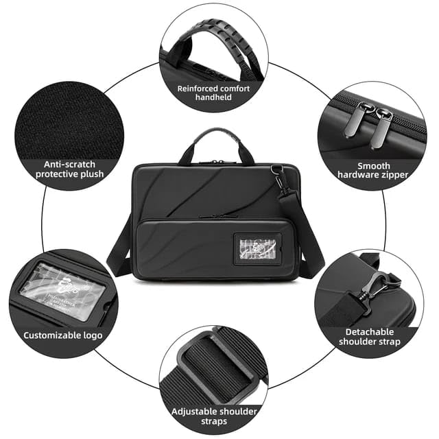Image of 360All Around Protective Hard Shell Unisex Shockproof Laptop Bag Case Cover with Shoulder Strap, Messenger Bag with Superior Protection