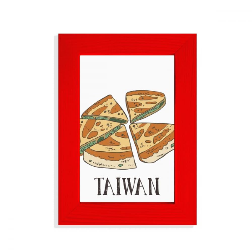 Cadre photo rouge pour personnaliser un mur blanc style Taiwan pizza