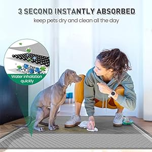 Odor-Control Super Absorbency Charcoal Puppy Pads, Jumbo Size 36″x36″ Leak-Proof Pet Training Pee Pads with Adhesive Sticky Tape, Disposable Potty Pads for Dogs Cats, Rabbits