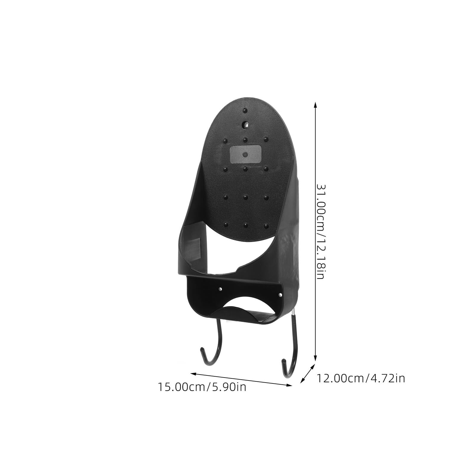 LIFKOME Porta Nero con Rimovibili Stiro da Parete Ganci Ferro Pbt | Uso per Camera D’albergo, Design Salvaspazio, Adatto a Impieghi Frequenti