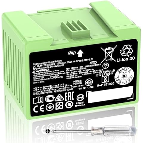Dentsing ABL-D1 Battery for iRobot Roomba i7 i7+ j7 j7+ 7150 7158 7556 7558 i3 i3+ i4 i4+ i8 i8+ and e5 e6 5150 6198 Replacement Battery for Roomba i and e Series (not for iRobot Roomba Combo Series) Cover