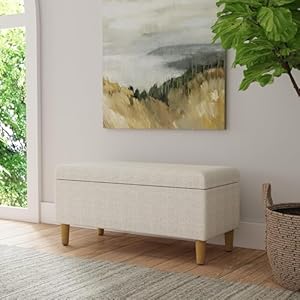 HomePop Malmo Decorative Storage Bench -Cream Chevron Woven HomePop Malmo Decorative Storage Bench Cream Chevron Woven