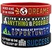 11thGear 4 Pulseras de Pulseras de Silicona de Cita Positiva Motivacional -...