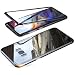 Produktbild Jonwelsy Kompatibel für Samsung Galaxy S8 Plus (6,2 Zoll) Hülle, 360 Grad Vorne und Hinten Gehärtetes Glas Transparente Case Cover, Stark Magnetische Adsorption Metallrahmen Handyhülle