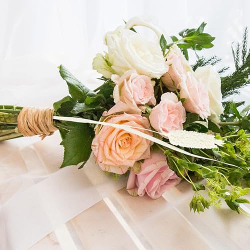 Bouquet de flores secas Rabbit Tail Grass blanco 50 tallos miniatura 6