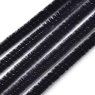 Pack of 50 Black Pipe Cleaners, Chenille Craft Wire