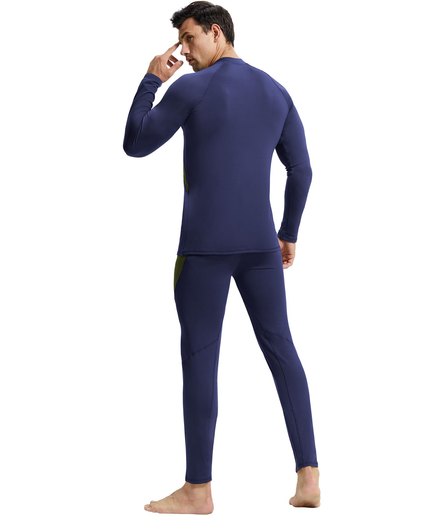 CL convallaria sous-vêtements Thermiques Hommes, sous-vêtements Fonctionnels de Ski sous-vêtements Respirants Polaire Interne Ensemble de sous-vêtements Thermiques