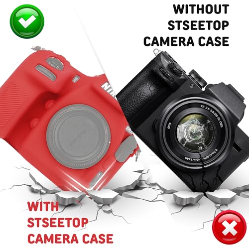Funda de silicona para cámara Nikon D850 roja miniatura 5
