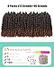 Pre-Twisted Passion Twist Crochet Hair for Black Women Passion Twist Hair Pre Looped Bohemian Braids 6 Inch 8 Packs Ombre Black to Brown Short Bob Curly Crochet Braiding Hair Extensions(6