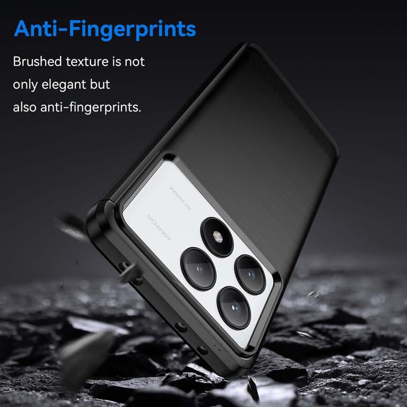 Image of Hybrid Carbon Fiber Back Case for Poco X6 Pro 5G (Black)