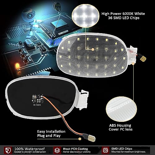 Cubierta de luz de cúpula interior LED para Dodge Ram 1500 miniatura 5