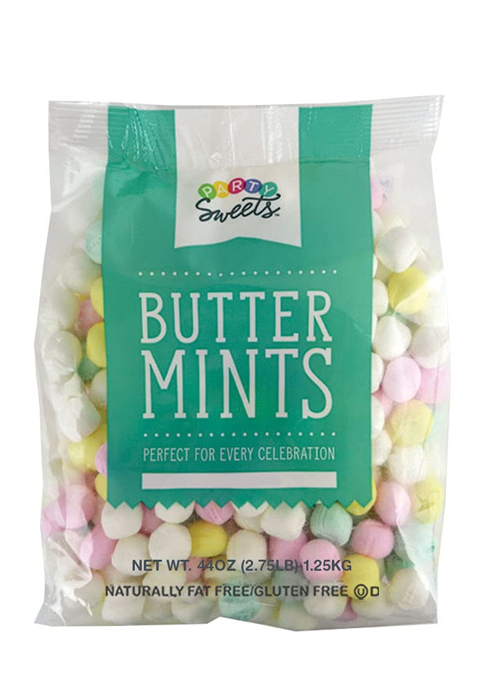 Party Sweets Assorted Pastel Buttermints 2.75 lb Bulk Bag - 350 Gluten-Free Pieces for Party Favors & Table Confetti