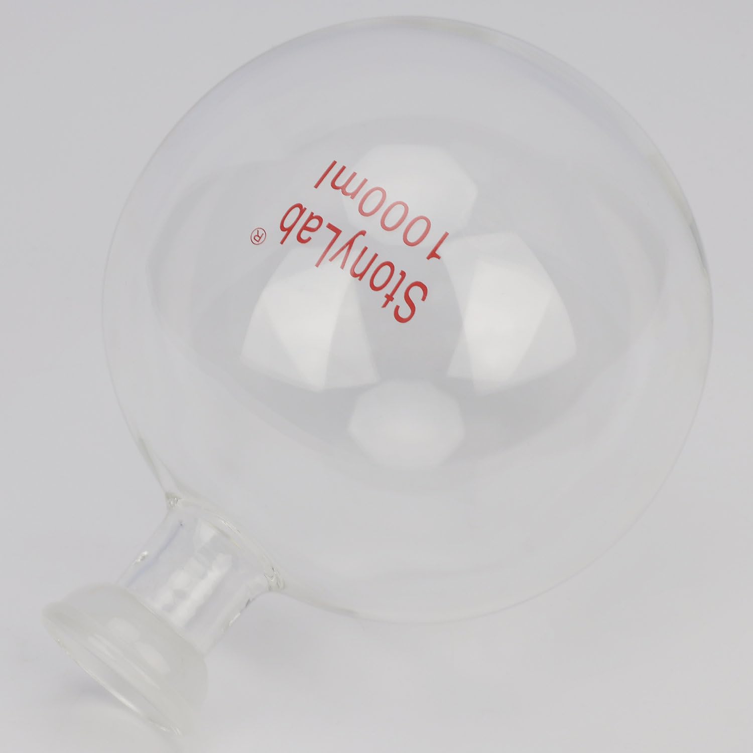 stonylab Matraz Receptor de Fondo Redondo de Junta Esférica, Matraz Receptor de Evaporador Rotativo de Vidrio de Borosilicato con Junta Rectificada 35/20, 1000 ml (1 L)