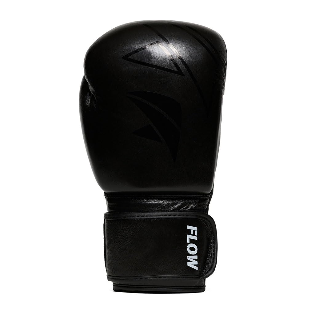 Flow Progress Boxhandschuhe - mehrschichtiger Schaumstoff - Rindsleder - Schwarz - 12 oz