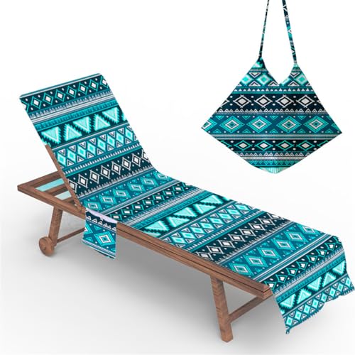 Cubierta De La Silla De Playa Fundas Para Tumbona De Microfibra Para Toalla PortáTil Toalla Playa Tumbona Con Bolsillos Laterales Para JardíN Exterior Silla De Piscina (73 x 210 cm,Colour 6)